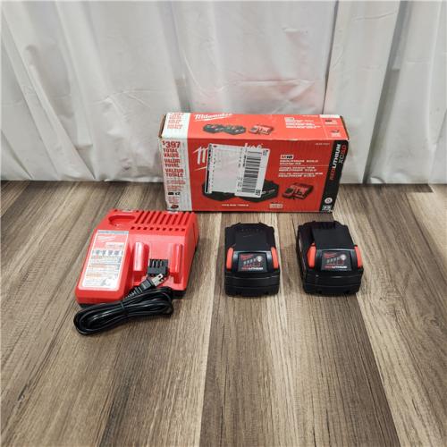 AS IS M18 18-Volt Lithium-Ion XC Starter Kit with Two 5.0Ah Batteries and Charger