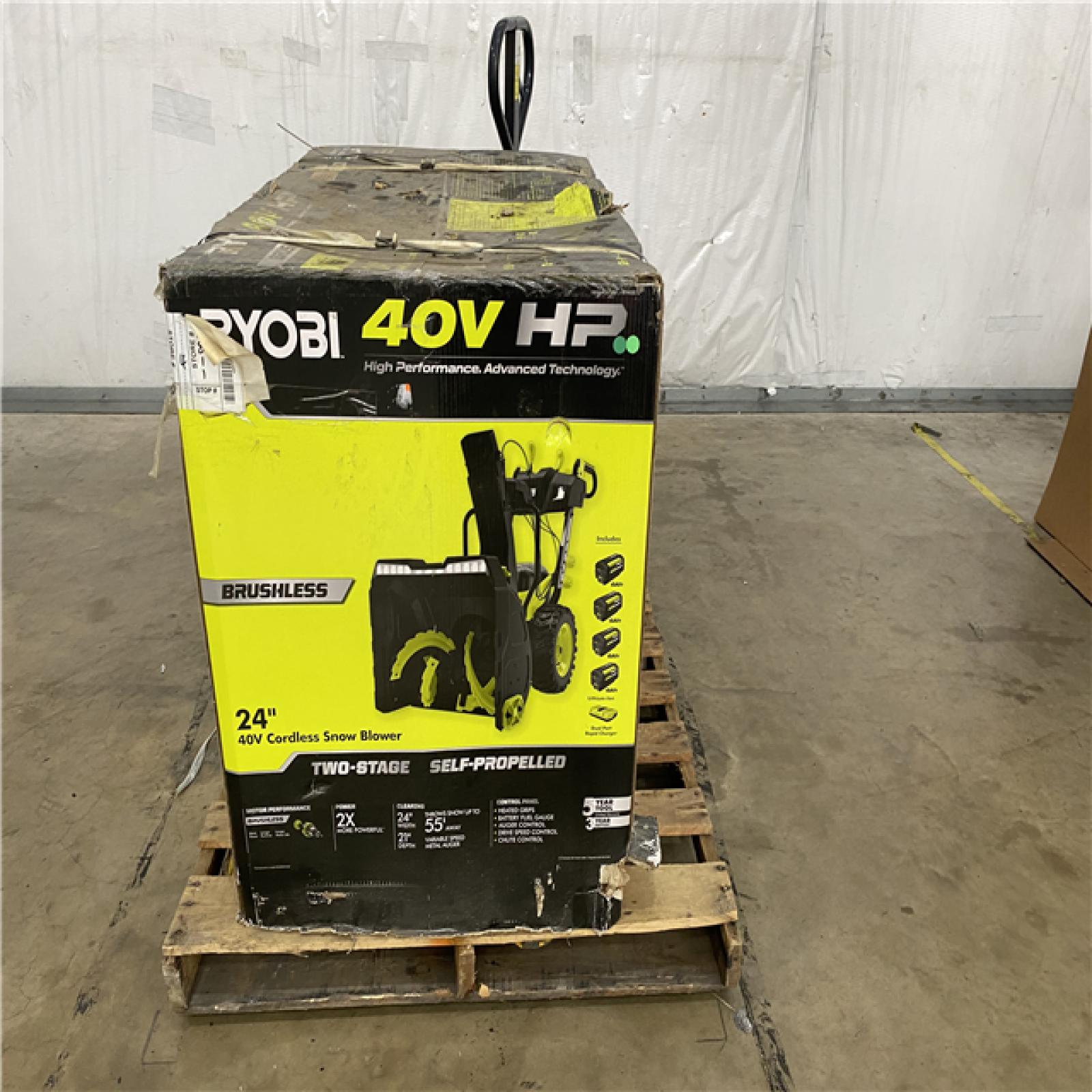 Houston Location - AS IS Ryobi 24'' 40V Cordless Snow Blower