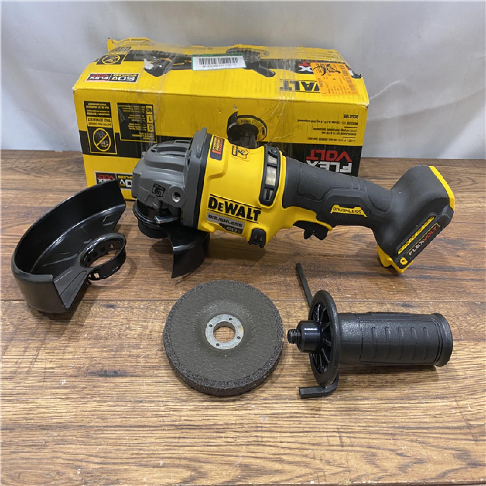 AS IS FLEXVOLT 60V MAX Cordless Brushless 4.5 in. to 6 in. Small Angle Grinder with Kickback Brake (Tool Only)