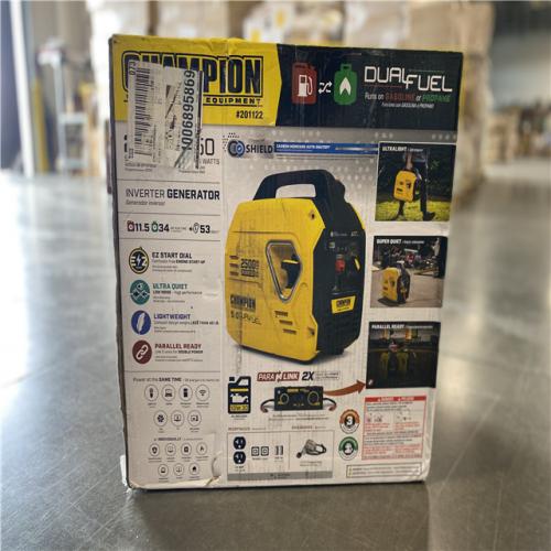 AS-IS - Champion Power Equipment 2500-Watt Ultralight Gasoline and Propane Powered Dual Fuel Inverter Generator with CO Shield and Quiet Technology