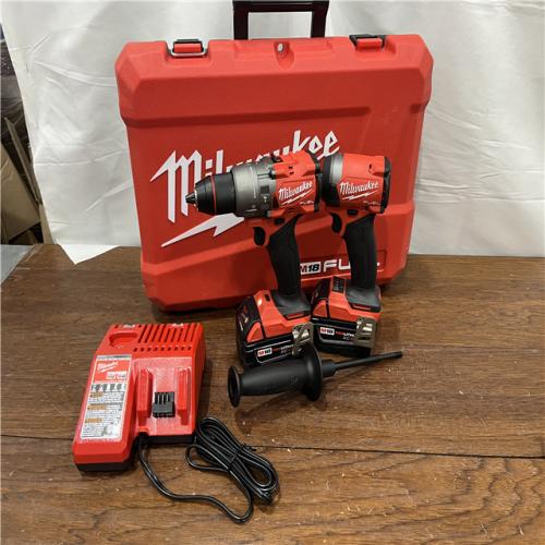 AS-IS Milwaukee M18 FUEL 18V Lithium-Ion Brushless Cordless Hammer Drill and Impact Driver Combo Kit (2-Tool) with 2 Batteries