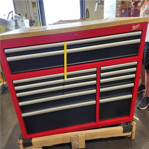 DALLAS LOCATION - Milwaukee Tool Storage 52 in. W Heavy Duty Red Mobile Workbench Cabinet