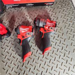 HOUSTON LOCATION - AS-IS (APPEARS LIKE NEW) Milwaukee 3497-22 12V Brushless Hammer Drill and Impact Driver Combo Kit