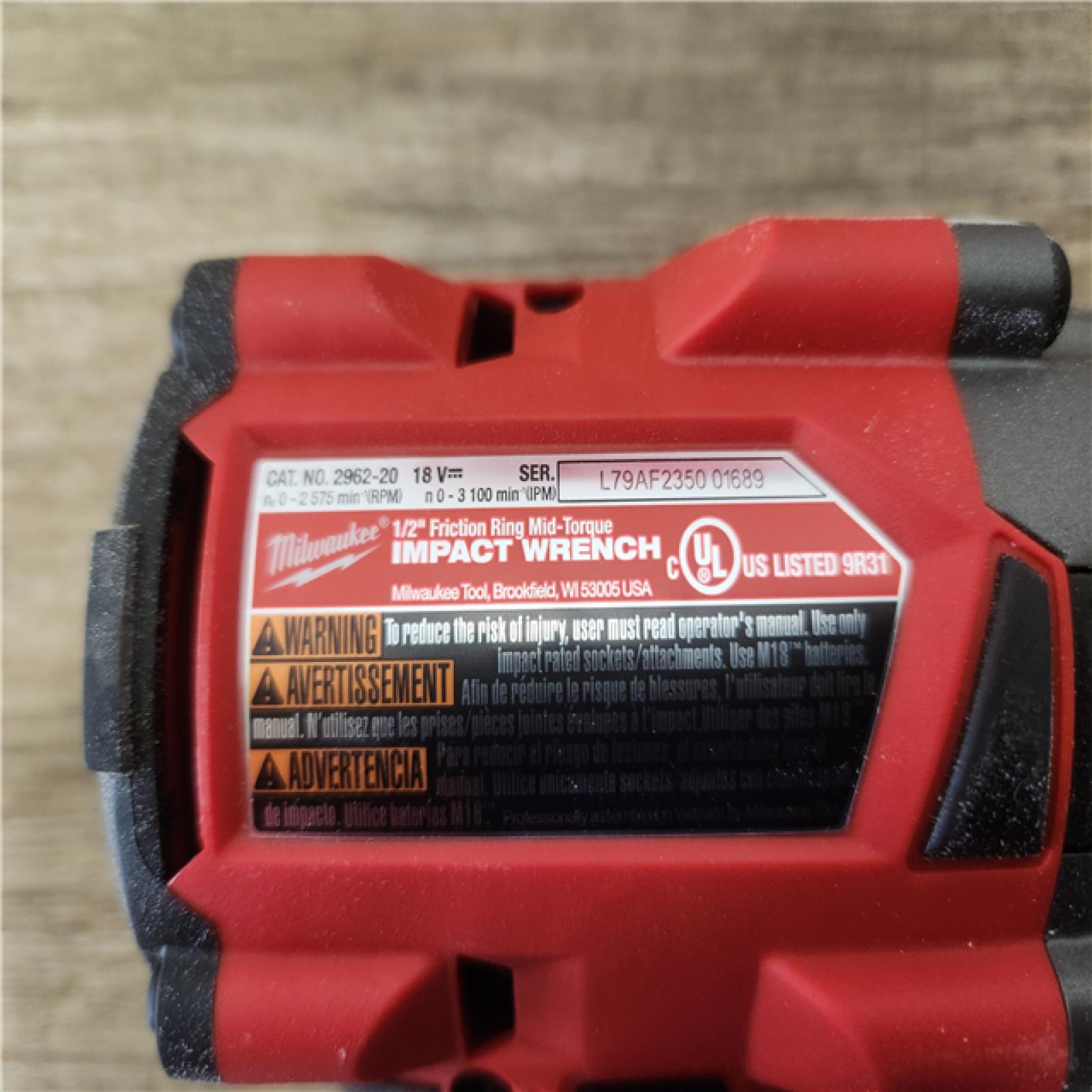 Phoenix Location NEW Milwaukee M18 FUEL Gen-2 18V Lithium-Ion Brushless Cordless Mid Torque 1/2 in. Impact Wrench w/Friction Ring (Tool-Only)