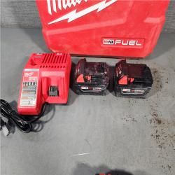 HOUSTON LOCATION - AS-IS Milwaukee 2904-22 Hammer Drill Driver Kit with Batteries  Charger & Tool Case  Red