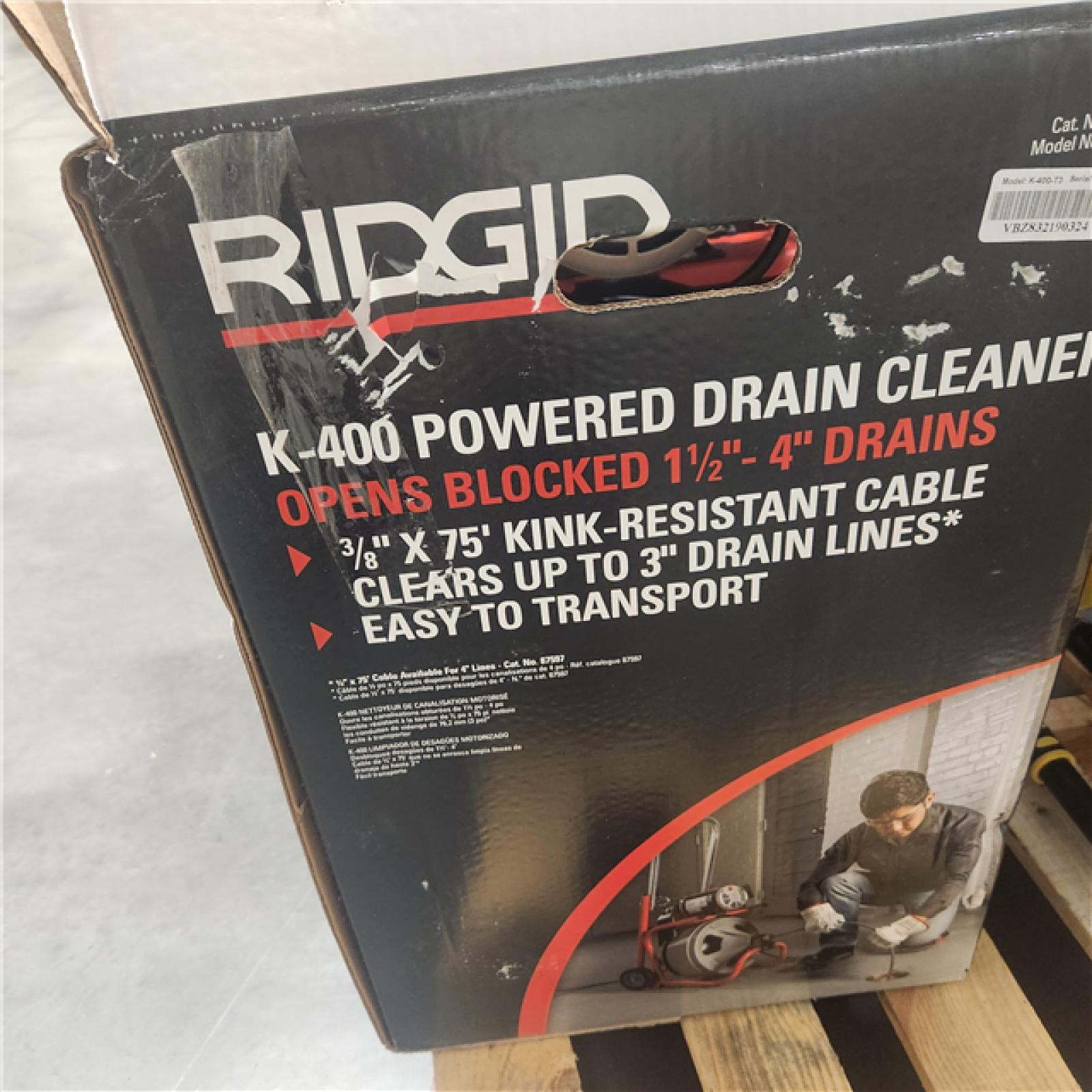 Dallas Location - As-Is RIDGID K-400 Drain Cleaning Snake Auger