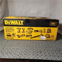 HOUSTON Location-AS-IS-DEWALT 20V MAX Cordless 10 Tool Combo Kit with (2) 20V 2.0Ah Batteries, Charger, and Bag APPEARS IN LIKE NEW Condition