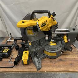 AS IS DEWALT 60V Lithium-Ion 12 in. Cordless Sliding Miter Saw Kit with 9.0Ah Battery Pack