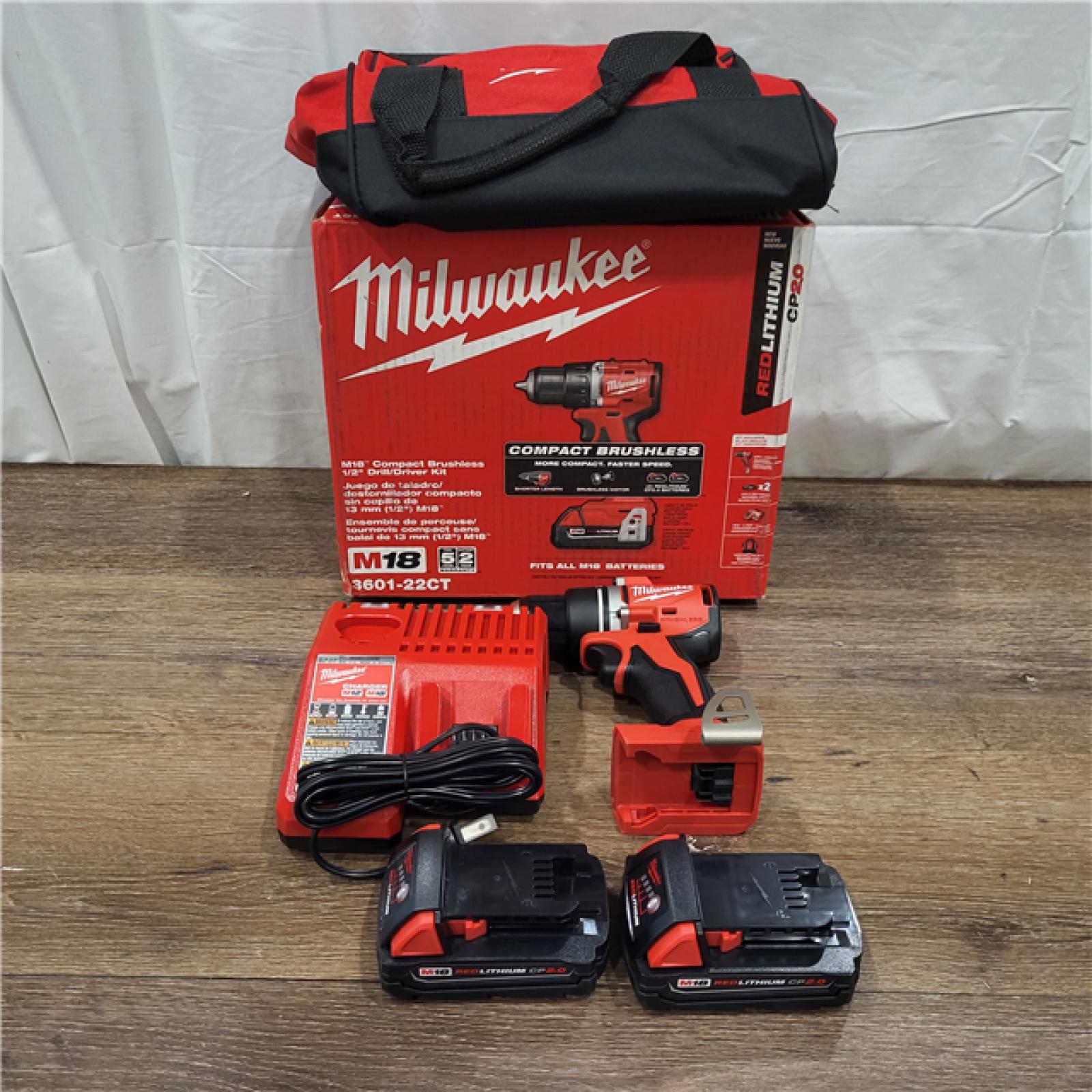 AS-IS Milwaukee M18 3601-22CT Drill/Driver Kit  Battery Included  18 V  1/2 in Chuck