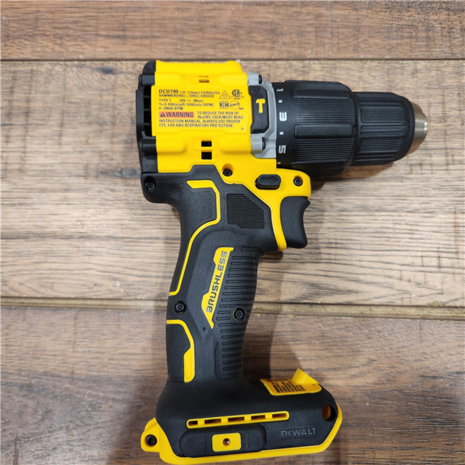 AS-IS DeWalt ATOMIC 20-Volt Lithium-Ion Cordless 1/2 in. Compact Hammer Drill with 3.0Ah Battery, Charger and Bag