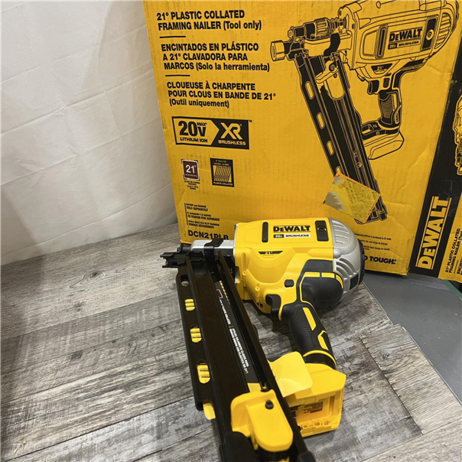 AS-IS DeWalt DCN21PLB 20V MAX 21-Degree Plastic Collated Framing Nailer (Bare Tool)