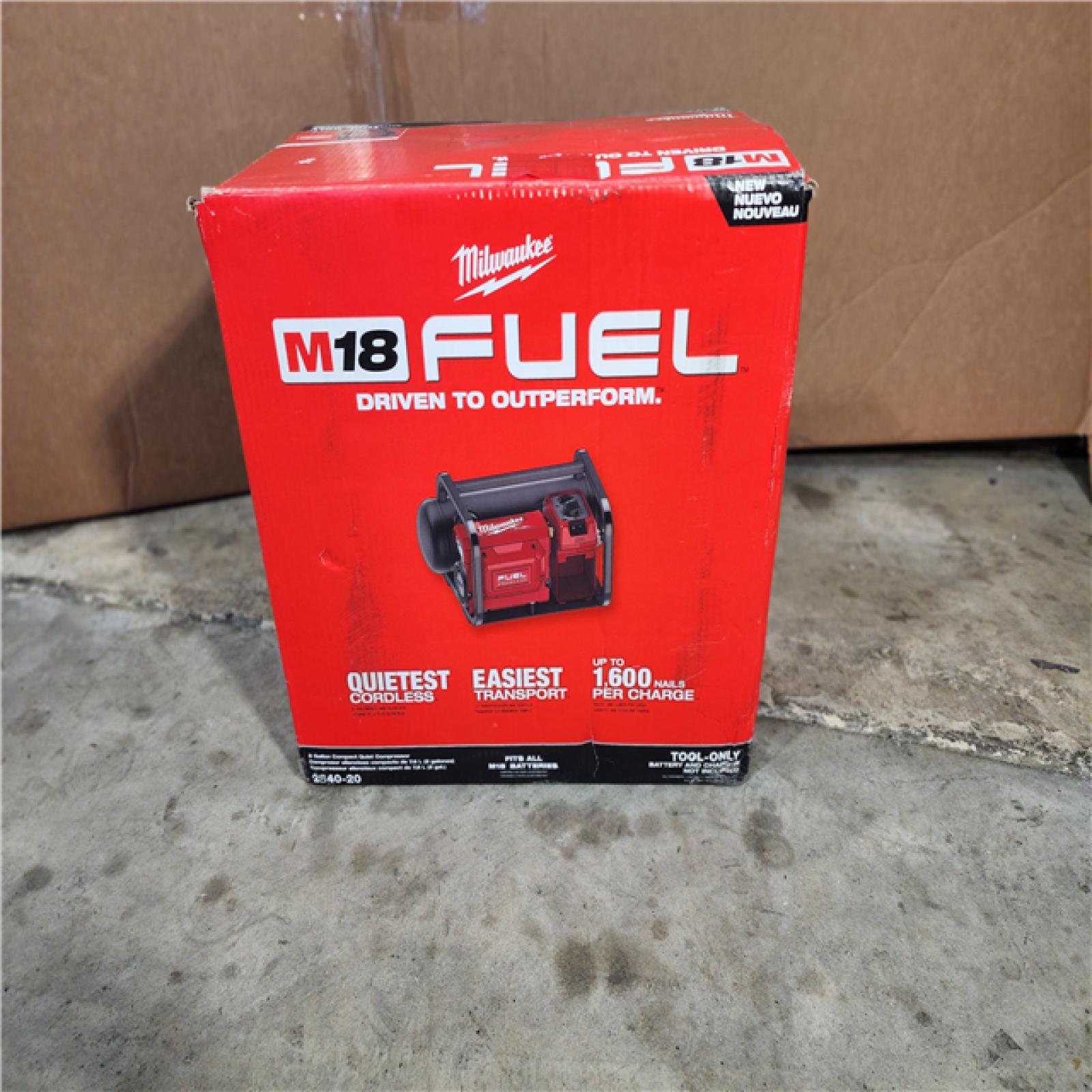 HOUSTON LOCATION - AS-IS M18 FUEL 18-Volt Lithium-Ion Brushless Cordless 2 Gal. Electric Compact Quiet Compressor (Tool-Only)