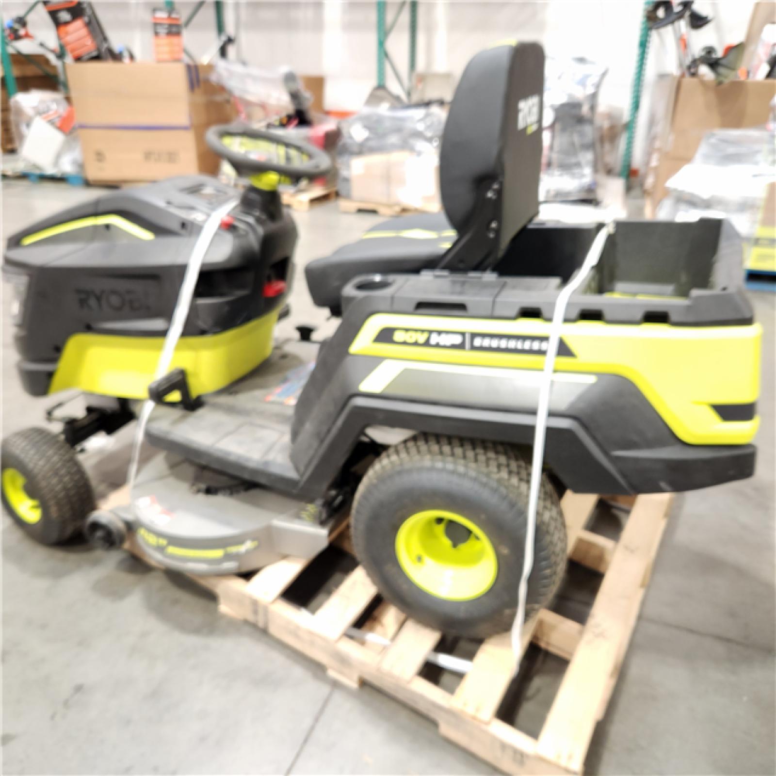 Dallas Location - As-Is RYOBI 80V HP Brushless 42 in. Battery Electric Cordless Riding Lawn Tractor( TOOL ONLY)