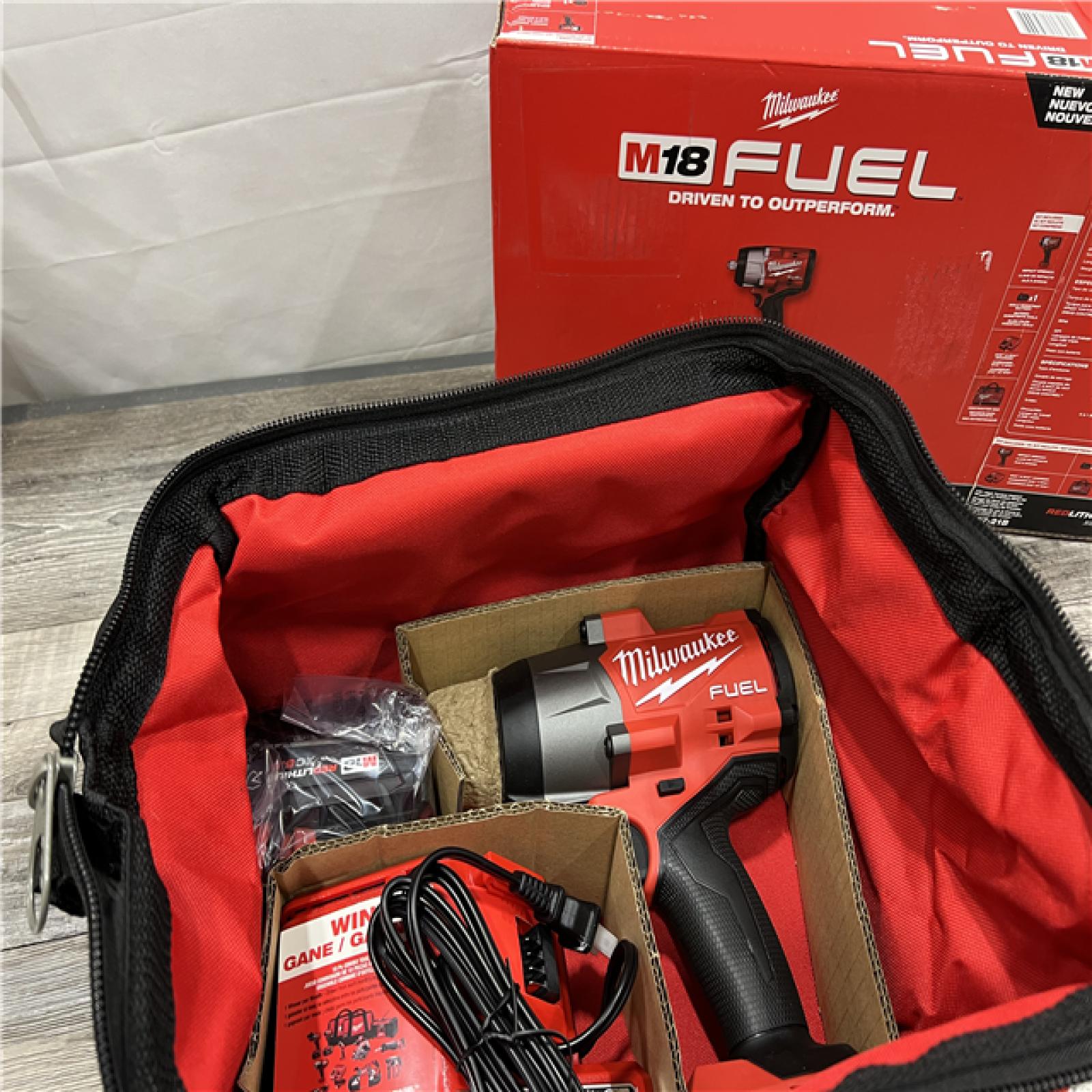 AS-IS Milwaukee M18 1/2 in. Cordless Brushless High Torque Impact Wrench Kit (Battery & Charger)