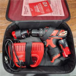 AS-IS M12 12V Lithium-Ion Cordless 3/8 in. Drill/Driver Kit with Two 1.5 Ah Batteries, Charger and Tool Bag