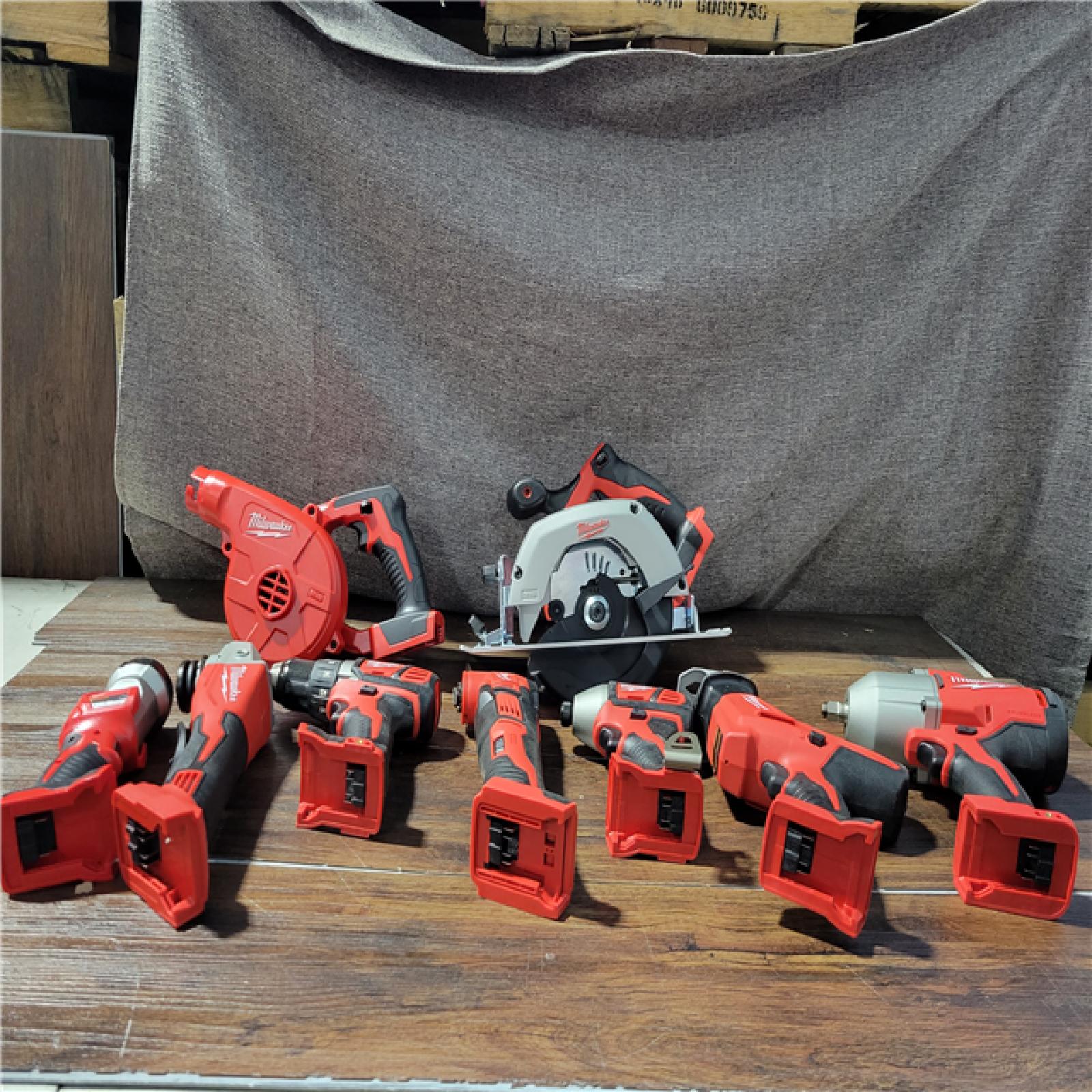 CALIFORNIA AS-IS MILWAUKEE M18 9-TOOL COMBO KIT(BATTERIES AND CHARGER NOT INCLUDED)