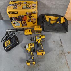 HOUSTON LOCATION - AS-IS DEWALT 20V MAX Cordless Brushless Hammer Drill/Driver 2 Tool Combo Kit with FLEXVOLT ADVANTAGE