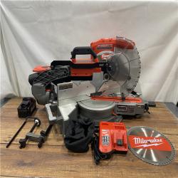 AS IS M18 FUEL 18V 10 in. Lithium-Ion Brushless Cordless Dual Bevel Sliding Compound Miter Saw Kit with One 8.0 Ah Battery