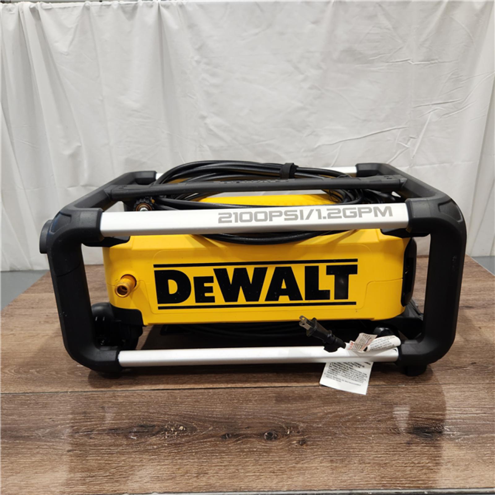 AS-IS DeWalt 2100 PSI 13 Amp Cold Water Electric Pressure Washer with Internal Equipment Storage