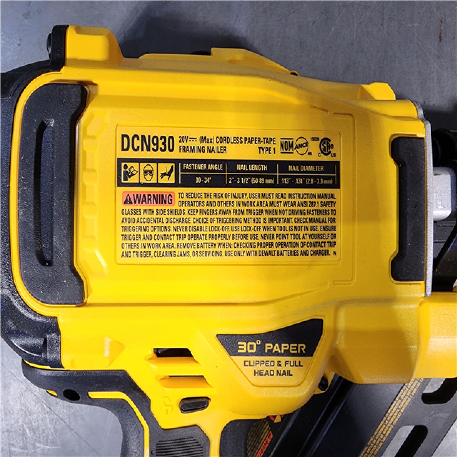 HOUSTON LOCATION - AS-IS DEWALT 20-Volt 30Â° Cordless Framing Nailer (Tool-Only)