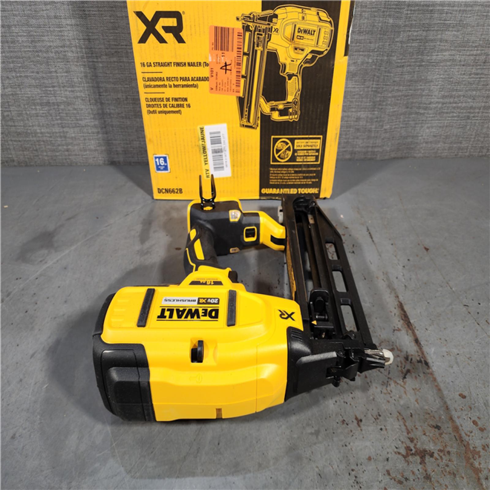 HOUSTON LOCATION - AS-IS DEWALT 20V MAX XR 16-Gauge Lithium-Ion Cordless Finish Nailer (Tool Only)