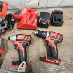 AS-IS M18 18-Volt Lithium-Ion Brushless Cordless FUEL Combo Kit (5-Tool) with 2-Batteries, 1-Charger, and Tool Bag