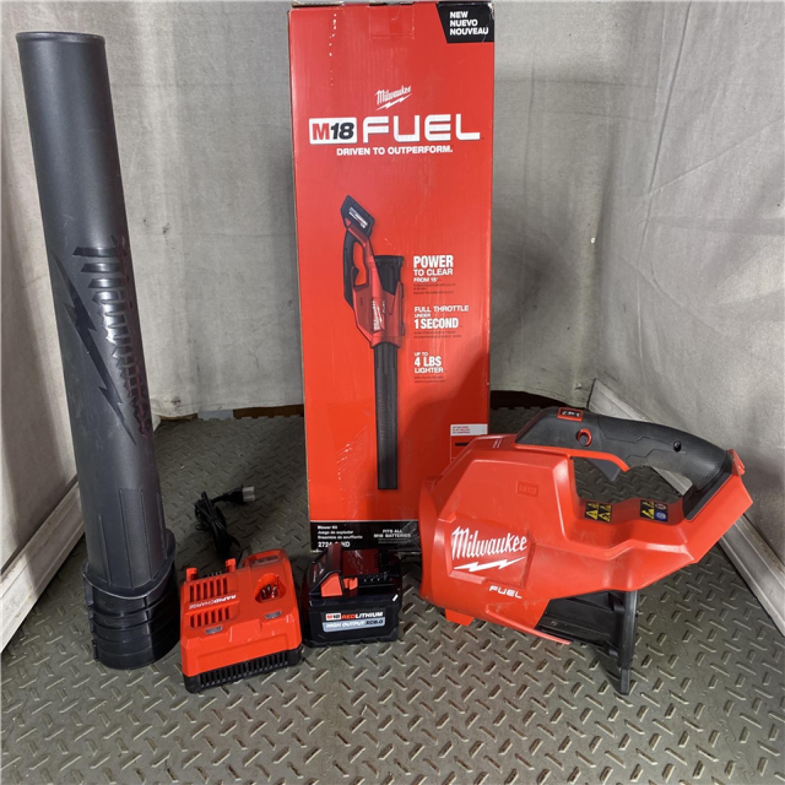 HOUSTON LOCATION - AS-IS M18 FUEL 120 MPH 450 CFM 18V Lithium-Ion Brushless Cordless Handheld Blower Kit with 8.0 Ah Battery, Rapid Charger