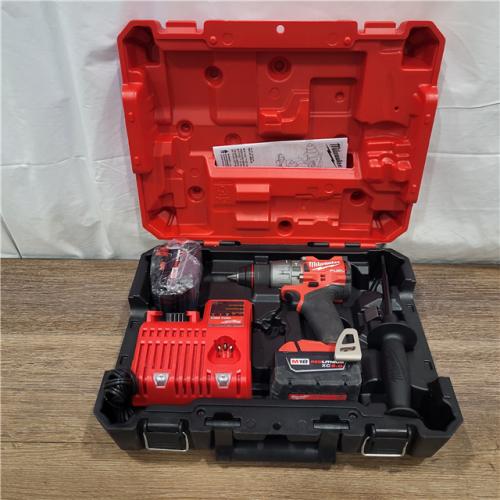 AS-IS Milwaukee 2904-22 Hammer Drill Driver Kit with Batteries  Charger & Tool Case  Red