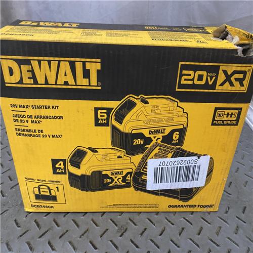 Houston location AS-IS Dewalt-DCB246CK 20V MAX* Lithium Ion Starter Kit