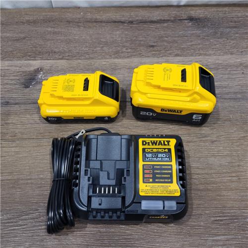 AS-IS DEWALT 20V MAX Lithium-Ion 6.0Ah and 4.0Ah Battery and Charger Starter Kit