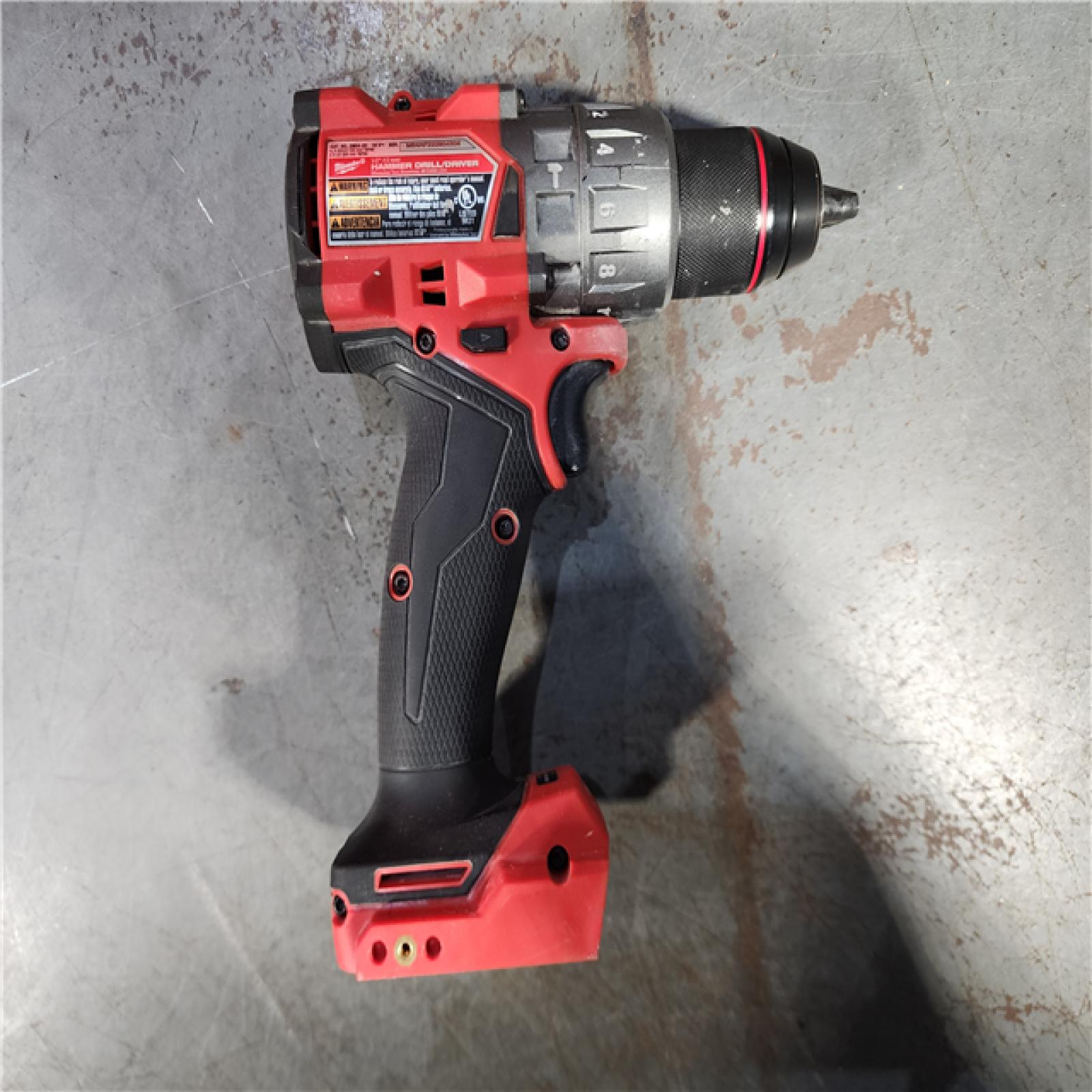 HOUSTON LOCATION - AS-IS Milwaukee 2904-22 Hammer Drill Driver Kit with Batteries  Charger & Tool Case  Red