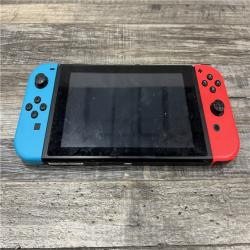 AS-IS Nintendo Switch with Neon Blue and Neon Red Joy-Con