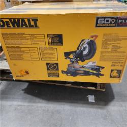 Dallas Location - New- DeWalt DCS781B 60V MAX Brushless 12 in. Double Bevel Sliding Miter Saw, Tool Only