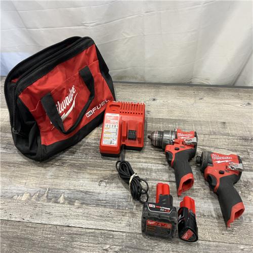 AS-IS Milwaukee 3497-22 12V Brushless Hammer Drill and Impact Driver Combo Kit