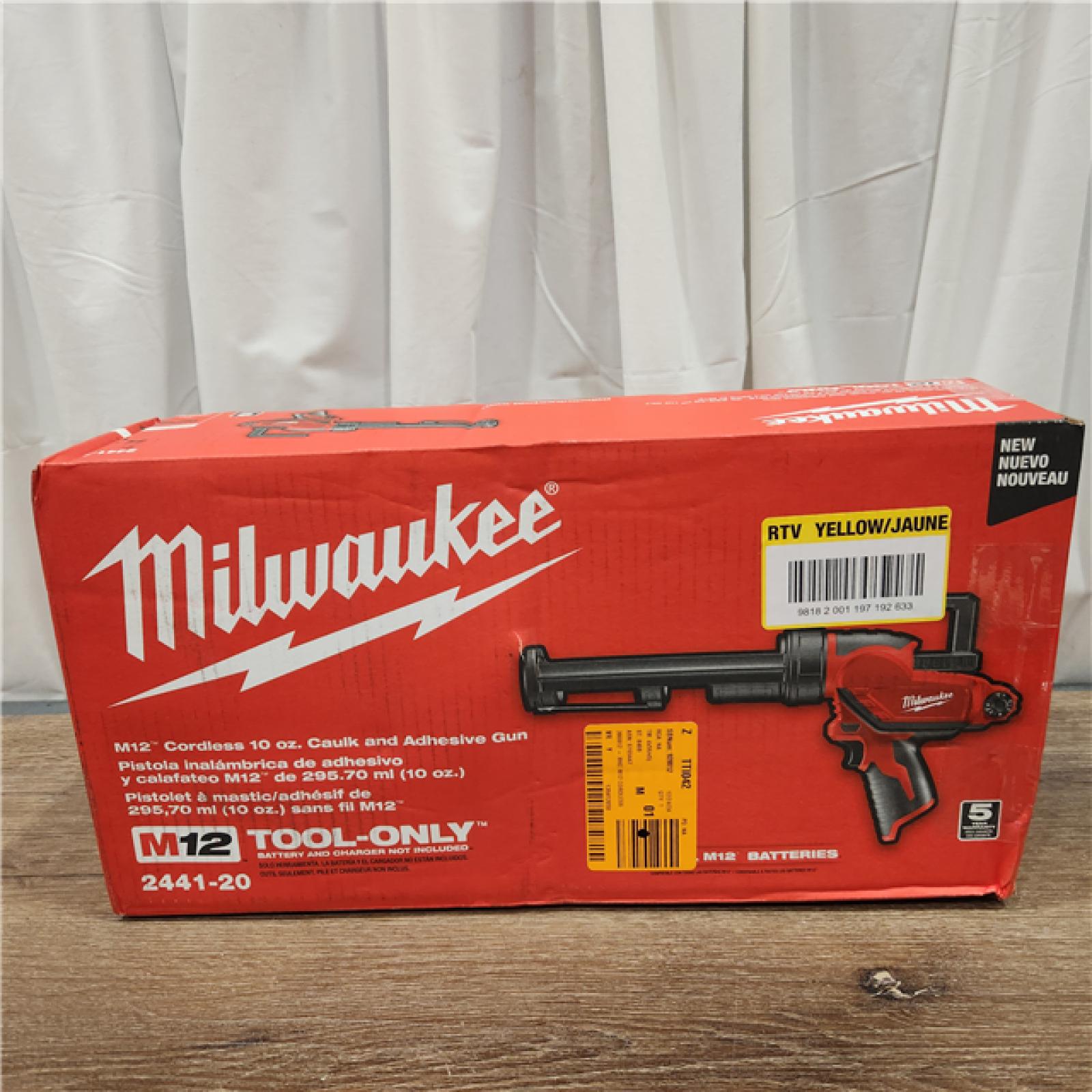 AS-IS Milwaukee 2441-20 M12 12V Cordless 10oz Caulk and  (Tool Only)