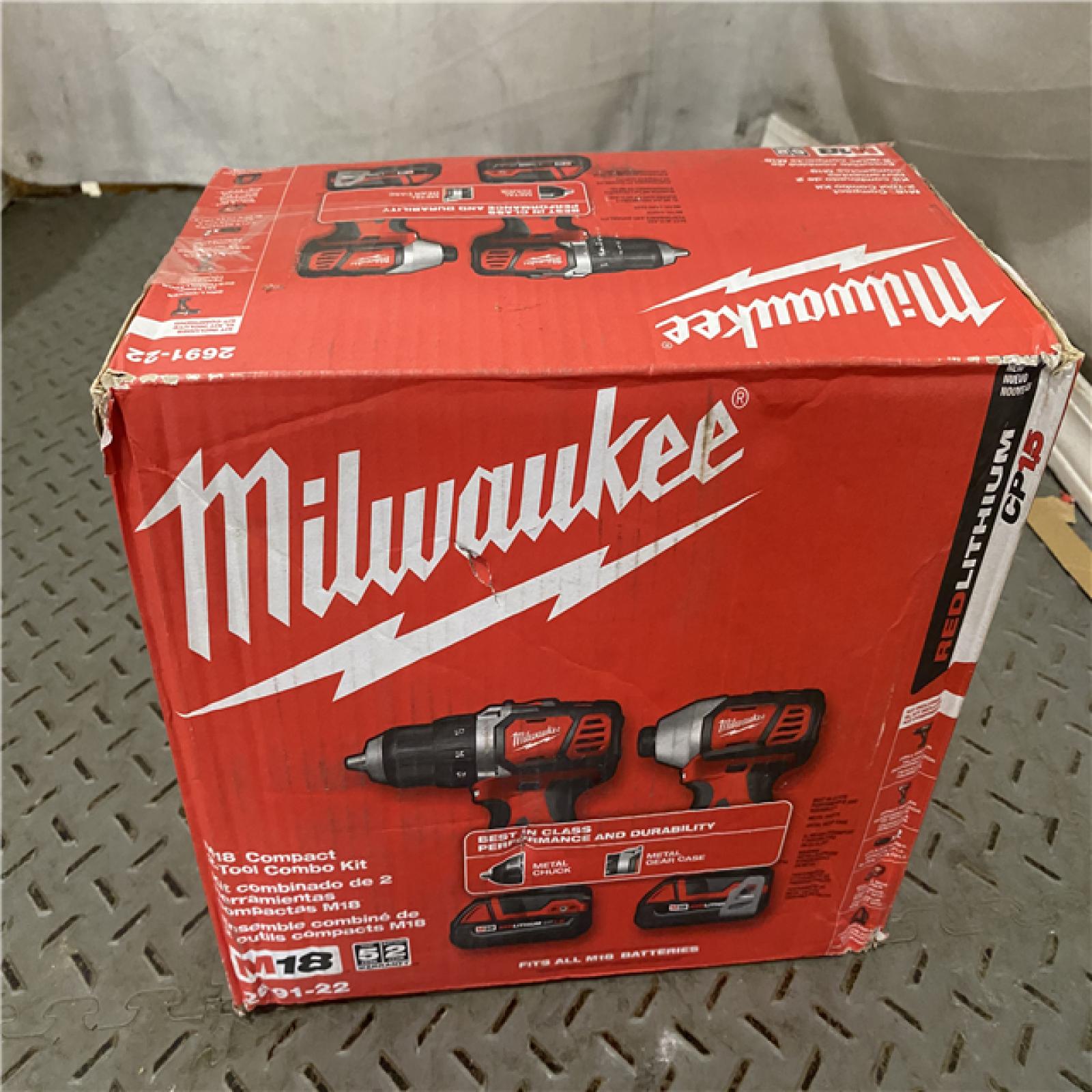 Houston location AS-IS Milwaukee Electric Tools 2691-22 MILWAUKEE M18 COMBO KITS LIKE NEW