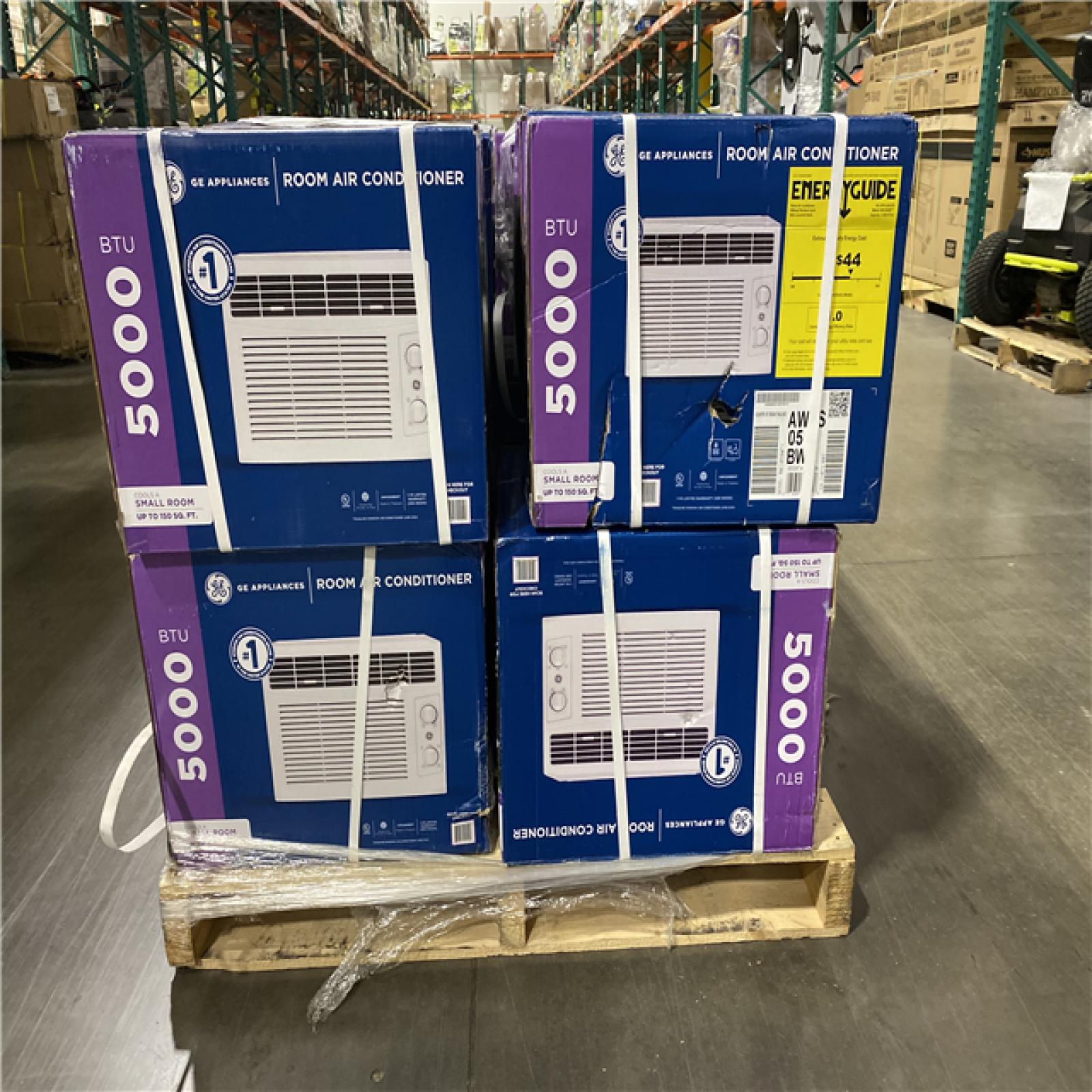 DALLAS LOCATION - GE 5,000 BTU 115-Volt Window Air Conditioner for 150 sq. ft. Rooms in White PALLET- ( 12 UNITS)