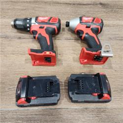 AS-IS Milwaukee M18 18V Cordless Brushed 2 Tool Drill/Driver and Impact Driver Kit