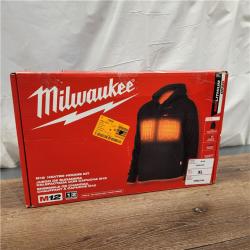 AS- IS Milwaukee M12 12V Mens Heated Axis Hooded Jacket with Battery, Black, Size XL - M102B-21XL