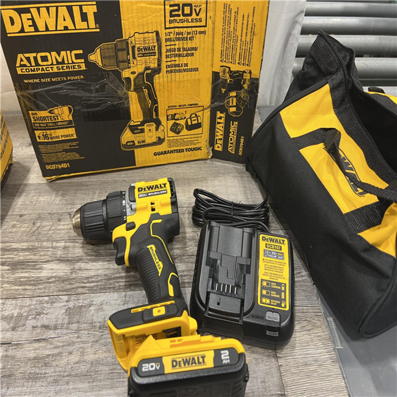 AS-IS DeWalt ATOMIC COMPACT SERIESâ„¢ 20V MAX* Brushless Cordless 1/2 in. Drill/Driver