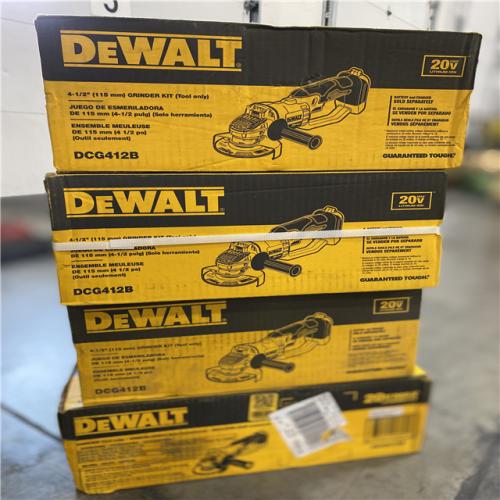 NEW! -  DEWALT 20V MAX Cordless 4.5 in. - 5 in. Angle Grinder (Tool Only) - (4 UNITS)