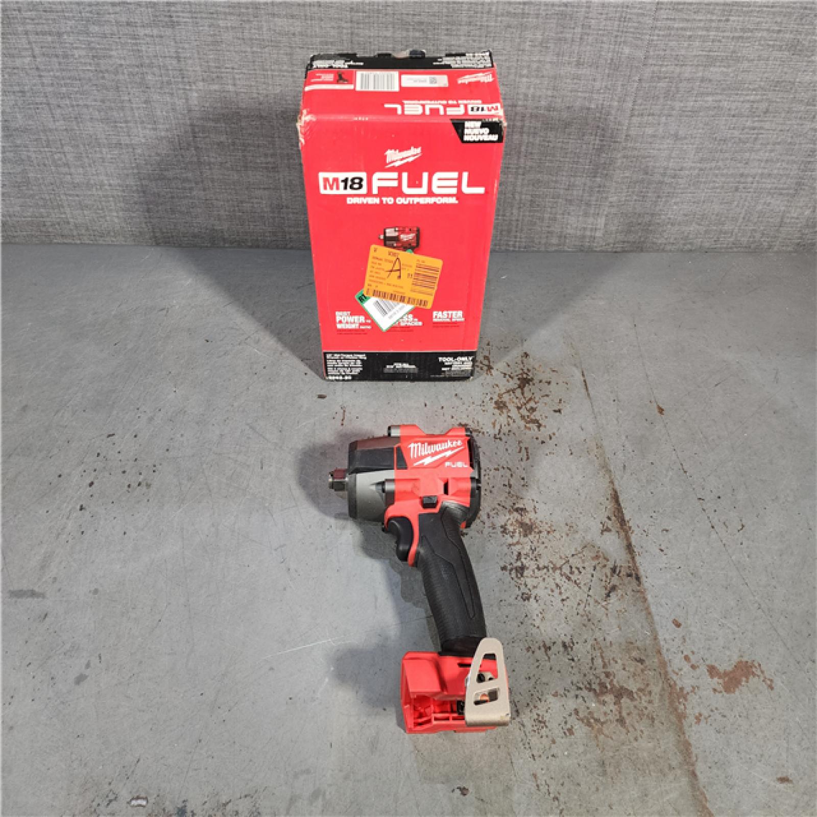 HOUSTON LOCATION - AS-IS Milwaukee M18 18V Fuel 1/2  Mid-Torque Impact Wrench Cordless Lithium-Ion Brushless with Friction Ring 2962-20 (TOOL ONLY)