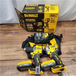 AS-IS ATOMIC 20-Volt MAX Lithium-Ion Cordless Combo Kit (2-Tool) with (2) 2.0Ah Batteries, Charger and Bag