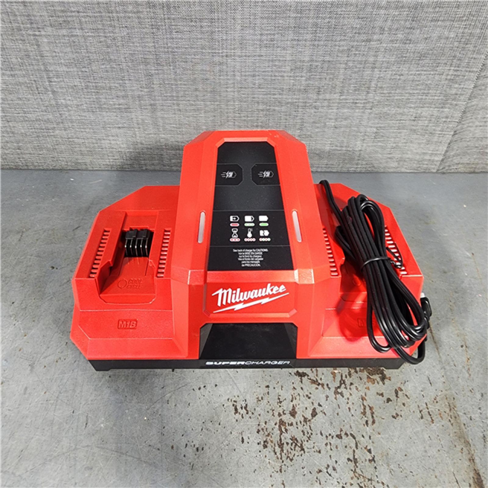 HOUSTON LOCATION - AS-IS M18 18V Lithium-Ion REDLITHIUM FORGE 8.0 Ah Battery Pack with M18 18V Dual Bay Simultaneous Super Charger