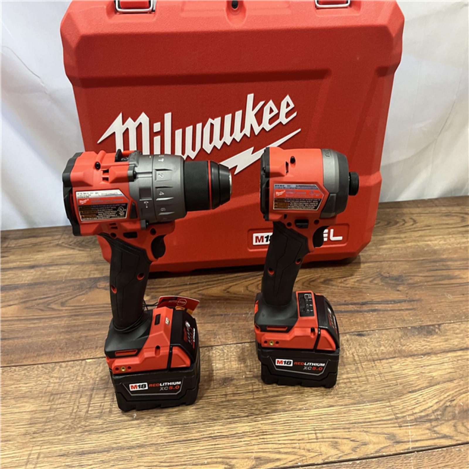 AS ISMilwaukee M18 FUEL 18V Lithium-Ion Brushless Cordless Hammer Drill and Impact Driver Combo Kit (2-Tool) with 2 Batteries