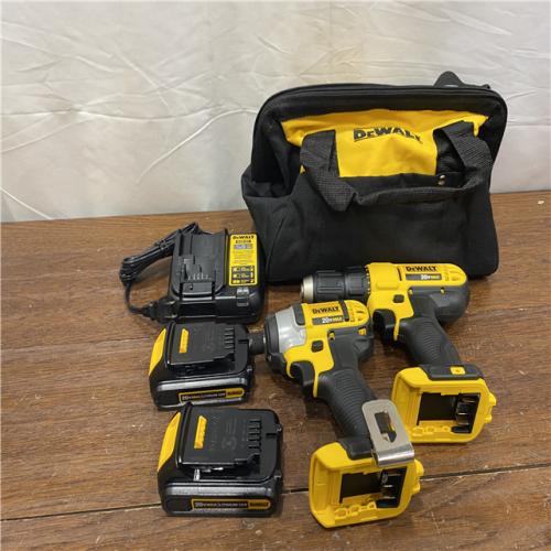 AS-ISDeWALTA® 20V MAX Cordless Drill Driver/Impact Driver Combo Kit 1.3 Ah Lithium Ion