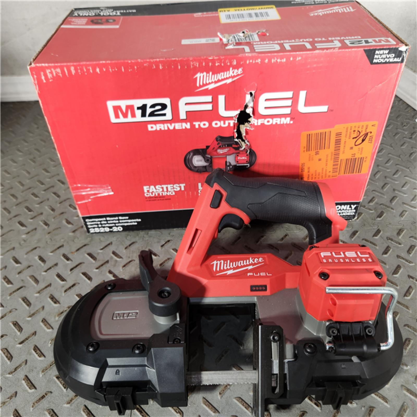 Houston location- AS-IS Milwaukee 2529-20 M12 FUEL 12V Cordless Li-Ion Compact Band Saw - Bare Tool