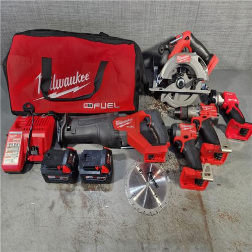 HOUSTON LOCATION - AS-IS Milwaukee 3697-25 M18 Fuel 18 V 5 Amps Cordless Brushless 5 Tool