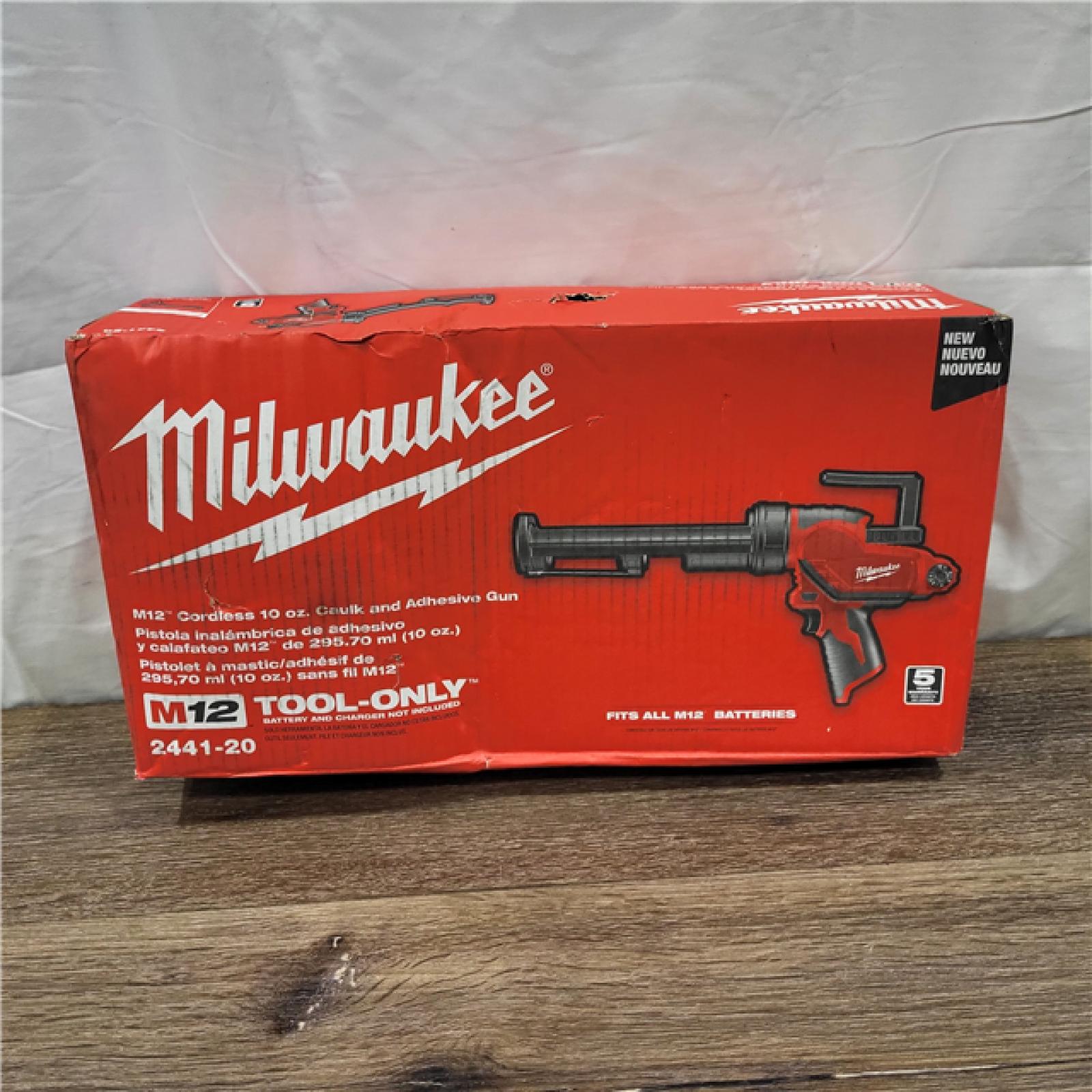 AS-IS Milwaukee 2441-20 M12 12V Cordless 10oz Caulk and  (Tool Only)