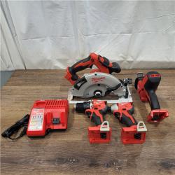 AS-IS M18 18-Volt Lithium-Ion Brushless Cordless Combo Kit (4-Tool) with 2-Batteries, 1-Charger and Tool Bag